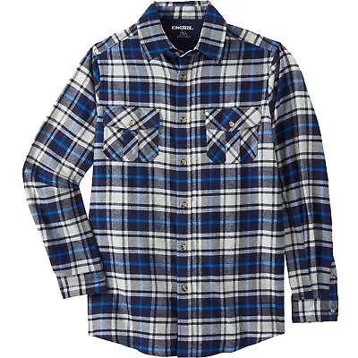 KingSize Men's Big & Tall Plaid Flannel Shirt • $39.99