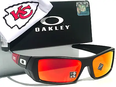 NFL Oakley Gascan KANSAS CITY CHIEFS Matte Black PRIZM Ruby Sunglass 9014-70 • $124.87