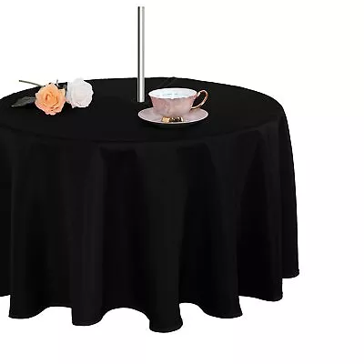 Waterproof Outdoor Tablecloth 60 Round Black Zipper Umbrella Hole BBQ Patio • $23.75