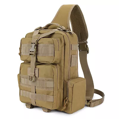 Men Backpack Tactical Sling Shoulder Bag Sport Travel Chest Bag Multi Pockets • $20.99