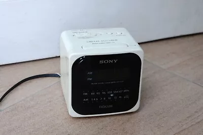 Sony Dream Machine Digicube Fm/am 2 Band Digital Clock Radio White • $30