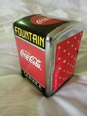 Coca Cola Branded Metal Napkin Serviette Dispenser Holder Home Bar FREE UK DEL • £19.99