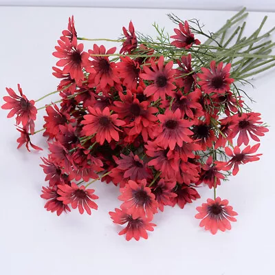 Artificial Silk Fake Daisy Flowers Bouquet Wedding Party Home Outdoor Decor UK • £1.99