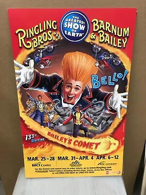 $11.77 • Buy Vintage Ringling Bros. Circus Poster  14 X22  Bello Featured In Bailey's Comet