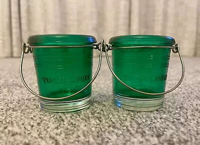 Yankee Candle Green Bucket Votive Holders X 2 • £5.99