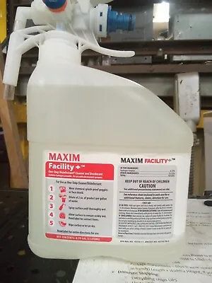 Maxim Facility Concentrate OneStep Disinfectant EDS 3 Liter Bottle 754kb • $44.31