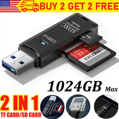 USB 3.0 High Speed Card Reader Adapter For Micro SD SDXC TF T-Flash Memory Card • $6.95