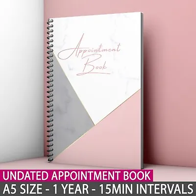 £13.99 • Buy A5 Undated Appointment Book Diary Beauty Salon Therapists 3 Columns Nail Massage