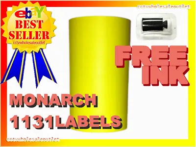 Fluorescent Yellow Labels For Monarch 1131 Pricing Gun 1 Sleeve=8rolls • $27.65