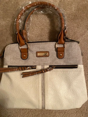 $18 • Buy Jose Hess Beige Linen & Cream Purse