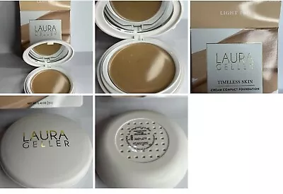 LAURA GELLER  TIMELESS CREAM FOUNDATION COMPACT  SHADE LIGHT 12g - BOXED • £11.95