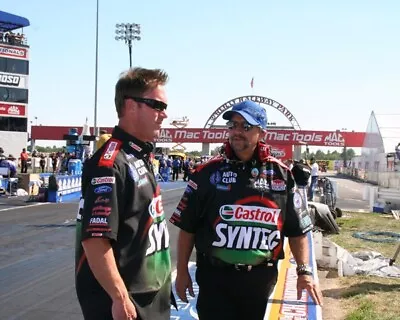 Mike Neff & John Medlen Castrol Syntec Close Up Shot 8x10 Glossy Photo #7 • $2.99