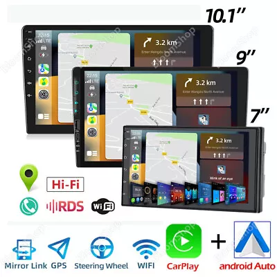 Android 13 Double 2 Din Car Stereo GPS Wifi NAV Touch Screen FM Radio MP5 Player • $56.28