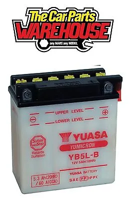 YB5L-B Genuine Yuasa Motorcycle ATV Quad Buggy Battery FREE POST With Acid  • £26.49