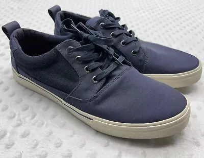 TOMS Valdez Striped Mid Lace Up Navy Blue Mens Sneakers Sz 10.5 • $41.95