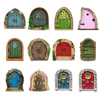 Elf Fairy Door Miniature Garden Miniature Wooden Ornaments Decorations Crafts • £3.83