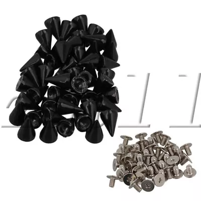 50 X Metal Punk Rivet Spikes Screwback For Jackets Belts Shoes Bags Necklaces • $8.59