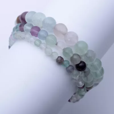 4-8mm Stretchy Stone Bracelets Crystal Natural Gemstone Beads Healing Reiki Gift • $1.69