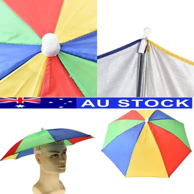 $11.38 • Buy ✅ Umbrella Hat  Outdoor Sun Shade Hat Fishing Cap Foldable Camping Rain Umbrella