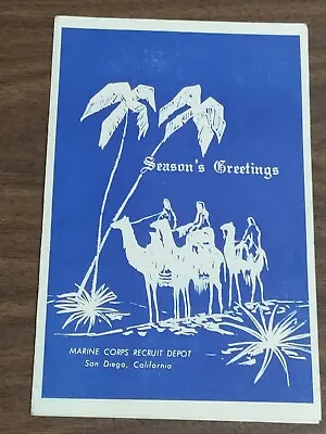 Marine Corps Recruit Depot San Diego CA Christmas Dinner Menu Card Vtg 1982 • $19.99