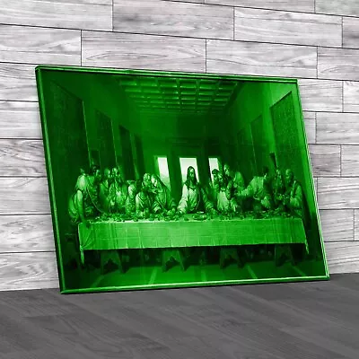 The Last Supper Mosaic 1816 Copy Of Leonardo Da Green Canvas Print Large • £14.95