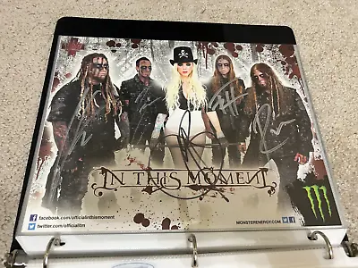 In This Moment - Maria Brink - BLOOD VIP 8.5  X 11  - Authentic Signature • $64.99