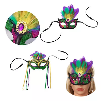 Womens Sequins Decorations Face Mask Props Glittery Parade Nightclub Costume • $7.59