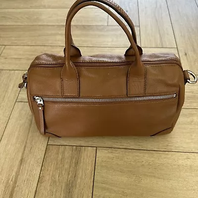 Fossil Brown Leather Bowling Satchel Bag Cross Body VVGC  • £15