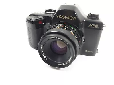 Vtg Yashika 108 Multi Program Camera Yashica ML 50 F1.9 Lens WORKING ID1048 B01 • £28.95