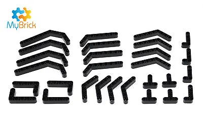 Genuine LegoⓇ Technic Black Bent Liftarms Pack - 28 Pieces - Free Postage • $21.95