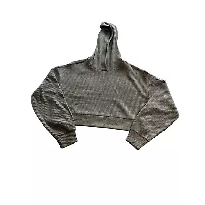 NWOT ALO Yoga Muse Brushed Ribbed Hoodie In Athletic Heather Grey • $98