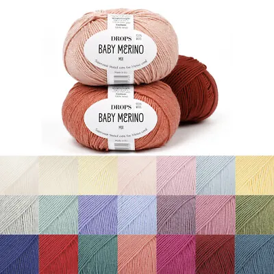 Baby Soft Knitting Wool 4 Ply Baby Garment Blanket Yarn 100% Premium Wool 50g • £4.85