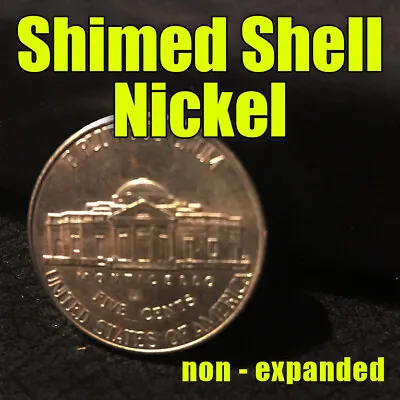 STEEL Shim Shell US Nickel Coin For Magic Tricks Use With Bat Raven Or Magnets • £8.68