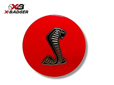 Mustang - Cobra GT350 GT500 Style Steering Wheel Badge Emblem - Red • $9.98