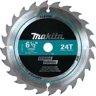 6-1/2 In. 24t Carbide-tipped Circular Saw Blade | Framing Makita Carbidetipped • $20.38