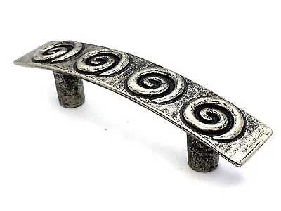 £14.99 • Buy AZTEC SWIRL HANDLES 64mm Antique Pewter Chunky Cupboard Cabinet Handle (152)