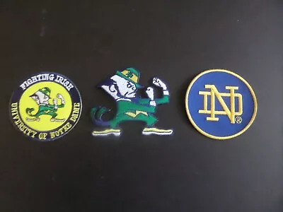 Lot Of 3-notre Dame Fighting Irish Ncaa College Iron On Embroidered Patches • $9.99