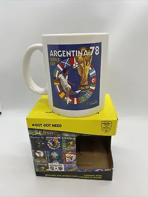 £6 • Buy Retro Panini FIFA World Cup Heritage Ceramic Mug ARGENTINA 1978 BNIB