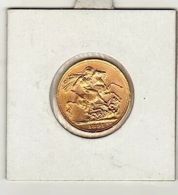 1891       Full Gold           Sovereign         Queen Victoria  Jubilee Head • £1.07