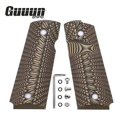 Guuun G10 Grips For 1911 Compact / Officer Sunburst Texture - 10 Color Options • $29.99