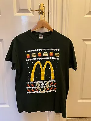 McDonald's Green Christmas T Shirt - Employee Exclusive - Size Small From 2020 • £29.99