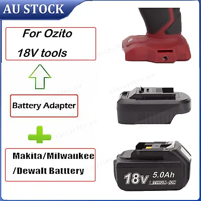 For Makita/Dewalt/Milwaukee To Ozito Einhell Battery Adapter Adaptor Converter • $11.88