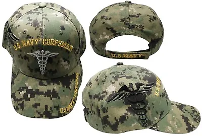 US Navy Corpsman Marpat Digital Camouflage Shadow Adjustable Embroidered Cap Hat • $12.88