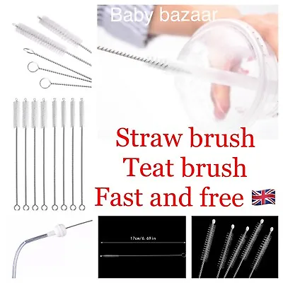 ✅1 X STRAW BRUSH BABY TEAT BOTTLE PIPE CLEANING  Dr Browns Tommee Tippee Avent ✅ • £2.43