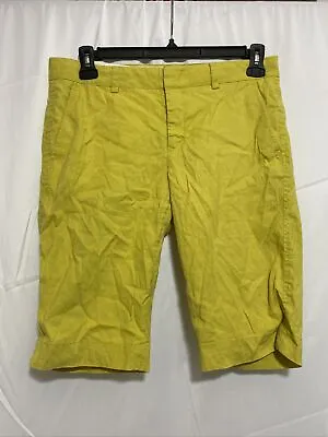 Vince. Yellow Green Bermuda Shorts 10 34” Waist • $18