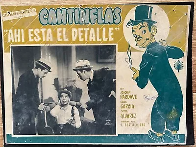 Cantinflas Beautiful Art Spanish Mexican One Sheet Poster Early 1940's • $32