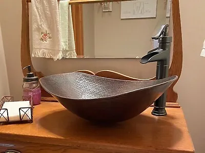 20  Oval Copper Vessel Bathroom Sink Canoa  Sleigh  Style • $229.95