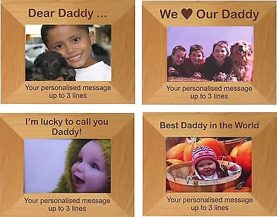 Personalised Fathers Day Gift  Photo Frame Dad Birthday Gift Off Son Daughter • £23.95