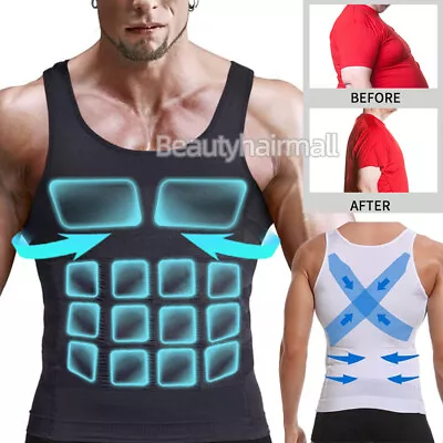 Gynecomastia Compression Shirt Slimming Men Shapewear To Hide Man Boobs Moobs • $13.79