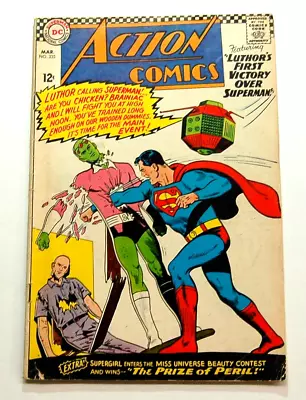 Action Comics #335 March 1966 Comic Book DC “Luther’s 1st Victory” 12¢ C329 • $24.99